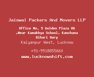 Jaiswal Packers And Movers LLP, Kalyanpur West, Lucknow