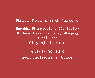 Misti Movers And Packers, Aliganj, Lucknow