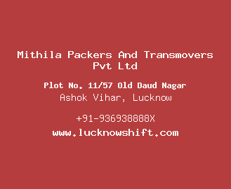 Mithila Packers And Transmovers Pvt Ltd, Ashok Vihar, Lucknow