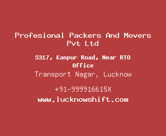 Profesional Packers And Movers Pvt Ltd, Transport Nagar, Lucknow