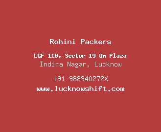 Rohini Packers, Indira Nagar, Lucknow